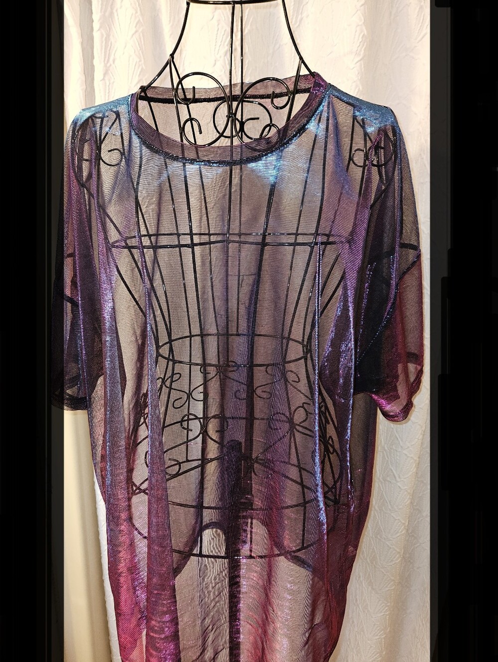 SHEIN Curve Iridescent Blue & Magenta Knit Top - Picture 6 of 9
